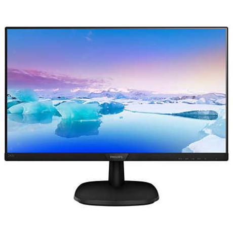 Monitor 23.8" PHILIPS 243V7QDSB, FHD 1920*1080, IPS, WLED, 16:9, 5 ms ,250 cd/m2, 10M:1/ 1000:1, 178/178, Flicker free, Low blue light, VGA,DVI, HDMI, Kensington lock, VESA, black