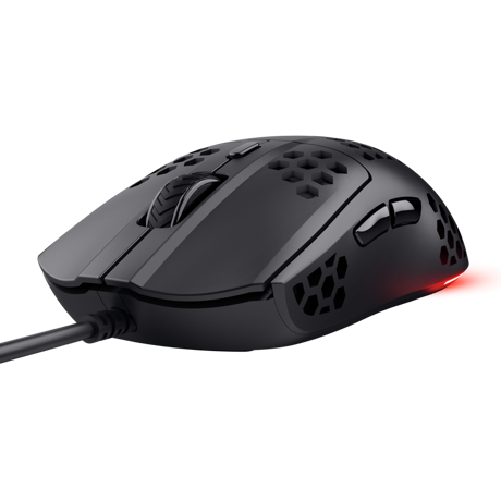 Mouse Trust GXT 928 Helox cu fir, optic, rezolutie meaxima 6400 DPI, negru