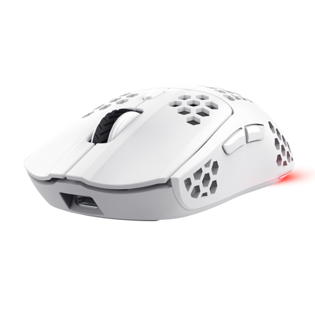 Mouse wireless Trust GXT 929W Helox, rezolutie maxima 4800 DPI, 6 butoane, alb