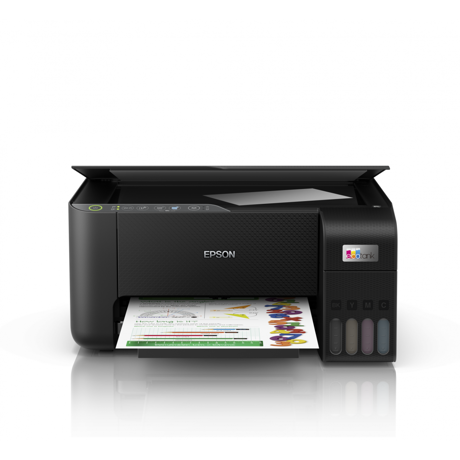 Multifunctional inkjet color Epson EcoTank CISS L3270, dimensiune A4 (Printare,Copiere, Scanare), printare borderless, viteza 33ppm alb- negru, 15ppm color, rezolutie 5760x1440 dpi, alimentare hartie 100 coli, scanner CIS rezolutie 1.200  x 2.400 DPI, interfata: USB ,WI-FI, WI-FI Direct consumabile