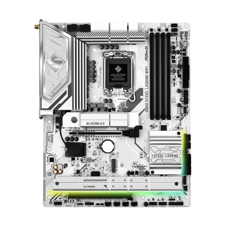 Placa de Baza ASROCK B860 STEEL LEGEND WIFI LGA1851, 4x DDR5, 1x HDMI 1x DP 1x Intel Thunderbolt, 1x PCIE 5.0 x16 1x PCIE 4.0 x16, 5x M.2, 4x SATA 6GB/s, ATX