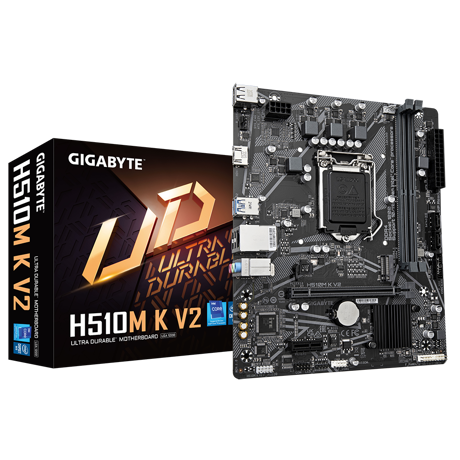 Placa de baza GIGABYTE H510M K V2 LGA1200, 2x DDR4, 1x HDMI,1x Pci Express x16, 1x Pci Express x1,1x M.2, 2x Sata 6 Gbps, LAN 1 Gbps, M ATX