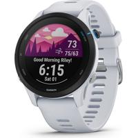 Ceas Garmin Forerunner 255, display 33mm, rezolutie displat 260x260 conectivitate Bluetooth™, ANT+, NFC, USB, functii accelerometru, giroscop, barometru, busola, termometru pentru temperatura exterioară, durata de viata baterie mod ceas inteligent: până la 14 zile, modul GNSS numai cu GPS: până la