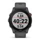 Ceas Garmin Forerunner 255, display 33mm, rezolutie displat 260x260 conectivitate Bluetooth™, ANT+, NFC, USB, functii accelerometru, giroscop, barometru, busola, termometru pentru temperatura exterioară, durata de viata baterie mod ceas inteligent: până la 14 zile, modul GNSS numai cu GPS: până la