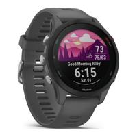 Ceas Garmin Forerunner 255, display 33mm, rezolutie displat 260x260 conectivitate Bluetooth™, ANT+, NFC, USB, functii accelerometru, giroscop, barometru, busola, termometru pentru temperatura exterioară, durata de viata baterie mod ceas inteligent: până la 14 zile, modul GNSS numai cu GPS: până la