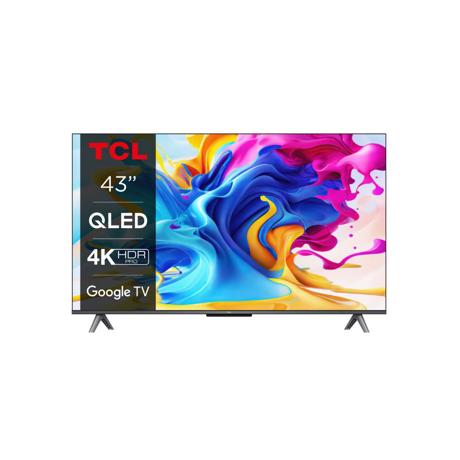 Smart TV TCL  43C645 (Model 2023) 43"(108CM), QLED 4K UHD, Brushed titanium metal front, Flat, Google TV, Mirroring iOS/Android, AiPQ 3.0 Engine, HDR10+/HLG/Dolby Vision IQ/Dolby AC-4/Dolby Atmos/Dolby TrueHD, Refresh rate: 50/60Hz+FRC, Tuner: DVB-T2/C/S2, speakers 2x10W, Wi- Fi/Bluetooth SBC / 5.0