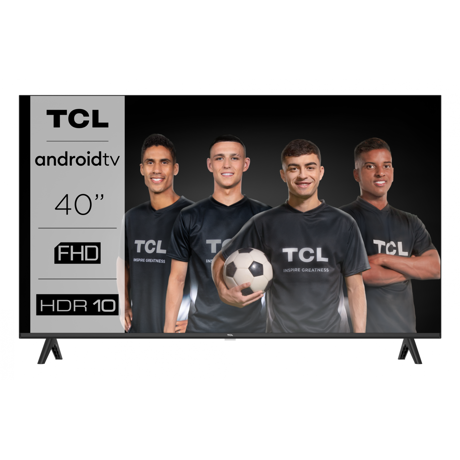 Smart TV TCL  40S5400A (Model 2021) 40"(102CM), LED FHD, Brushed dark metal front, FLAT, Android TV, Mirroring iOS/Android, IPQ 2.0 Engine, HDR10/Dolby Digital Plus/Dolby Audio, Refresh rate: 50/60Hz+FRC, Tuner: DVB-T2/C/S2, speakers 2x8W, Wi-Fi/Bluetooth SBC / 5.0, 1x Jack 3.5 mm/1x USB 2.0/1x