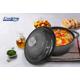 SEMIOALA FONTA EMAILATA + CAPAC 24 x 11.5 CM, 4 L, MARBLE GREY, COOKING BY HEINNER