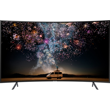 Televizor LED curbat Samsung 49RU7372, 123 cm, 4K Ultra HD, PQI 1500, Dolby Digital Plus, Procesor Quad-core, Smart TV, Wi-Fi, Bluetooth de energie scazuta, CI+, Negru