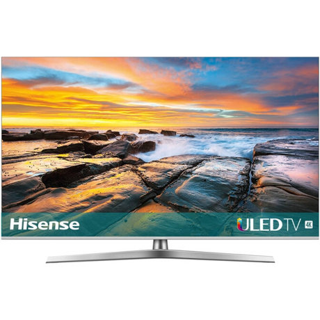 Televizor LED Hisense H55U7B, 139 cm, 4K, Procesor quad core, Dolby Atmos, Smart TV, Wi-Fi, Bluetooth, CI+, Negru/Argintiu