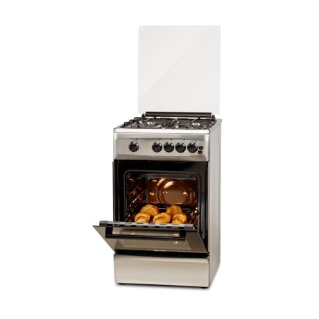 Aragaz LDK 5060 GRAI IX RMV LPG, 4 Arzatoare, Siguranta, Grill, Rotisor, Aprindere, Iluminare, Capac sticla, 50 x 60 cm, Inox ART5841