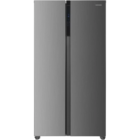 Frigider side by side Heinner HSBS-HM532NFXE++, Full No Frost, Clasa energetica E, display touch, control electronic, capacitate totala: 532L, functie SMART, functie ECO, Super racire, Super congelare, Inox