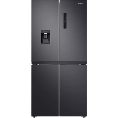 Side by side Samsung RF48A401EB4/EO, 488 l, No Frost, Clasa E, Twin Cooling Plus, Dozator apa, H 179 cm, Dark Inox