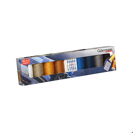 Set 8 papiote + ace Gutermann Denim 8 Pack