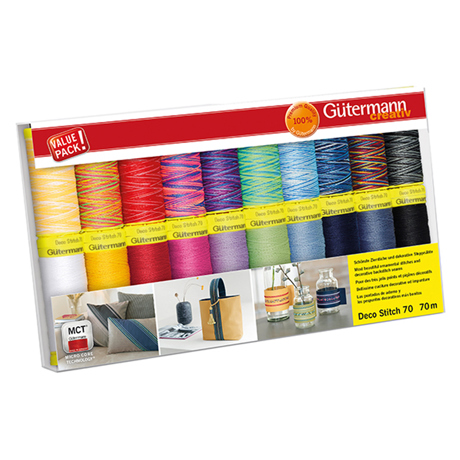 Set 20 papiote Gutermann Deco Stitch Multicolour