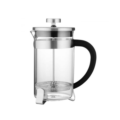 Presa franceza pentru cafea si ceai Aroma, 0.8L, Sticla termorezistenta, Otel, Transparent