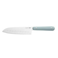 Cutit Santoku Slate, 17.5cm, Otel, ABS, Argintiu/Albastru