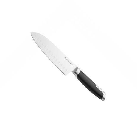 Cutit Santoku Graphite, 17.5cm, Otel crom, ABS, Negru/Argintiu