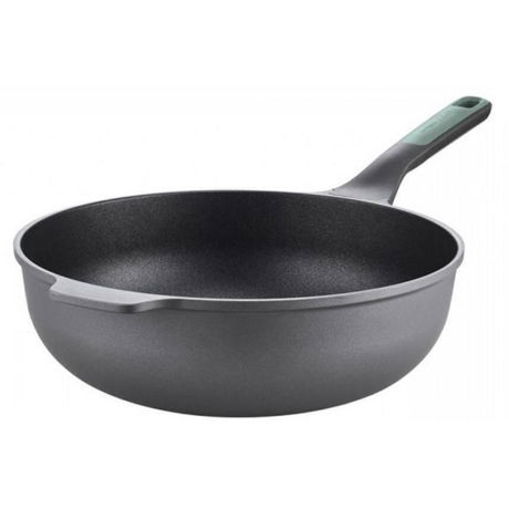 Tigaie Wok Forest, 30cm, 5L, Aluminiu, Negru/Verde