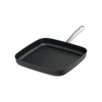 Tigaie grill Graphite, 28cm, 2.6L, Strat ceramic antiaderent, Aluminiu reciclat, Negru/Argintiu