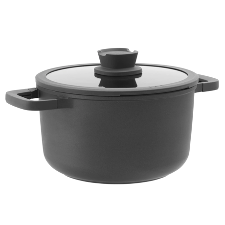 Covered stockpot non-stick Stone+24x14cm